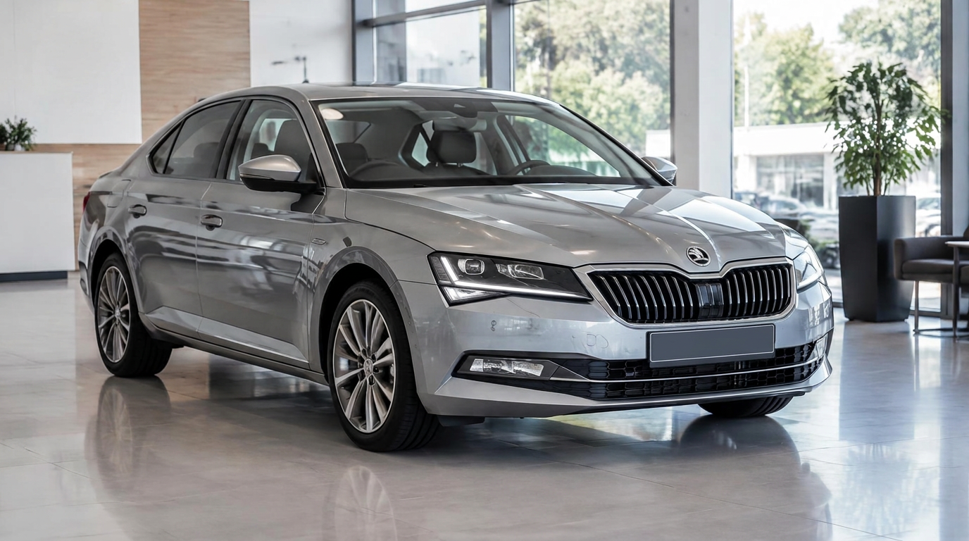 Moderní evropský osobní vůz v showroomu